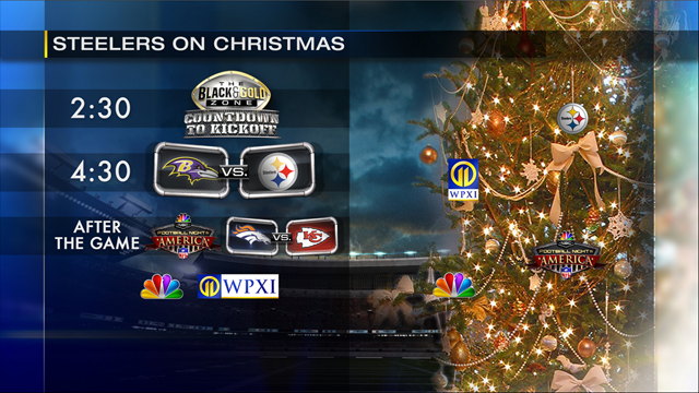 Ravens look to get step closer to division title vs Steelers; Game on Christmas  Day on Ch 11 – WPXI